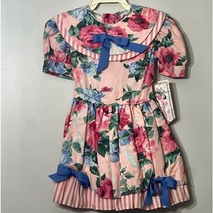 Vintage RARE Honeybee Dress Floral 4 NEW w Tags style 444 toddler girls